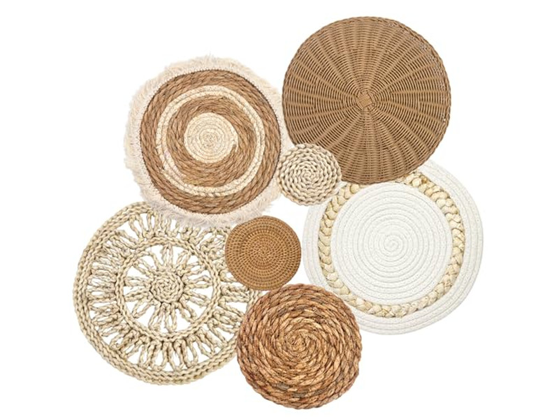 Decoración de Pared con Marco de Cuerda Tejida Decoraciones de Madera para el Hogar