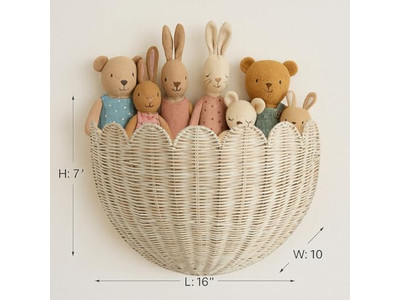 Cestas africanas de decoración de pared para dormitorio boho en blanco y negro