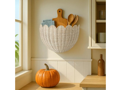 Cestas africanas de decoración de pared para dormitorio boho en blanco y negro