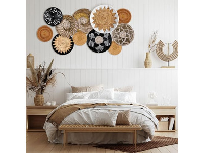 Decoración de Habitación Boho Pared Viviente para Dormitorio Colorido Costero