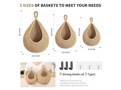 Decoración de bambú hecha a mano para comedor cestas circulares de mimbre