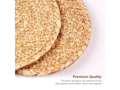 Conjunto de 10 cestas de pared de pasto marino de 13 pulgadas